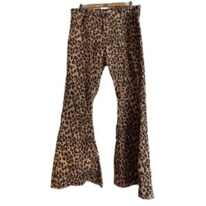Southern Stitch Leopard Print Pants - Brown & Black - Size XL